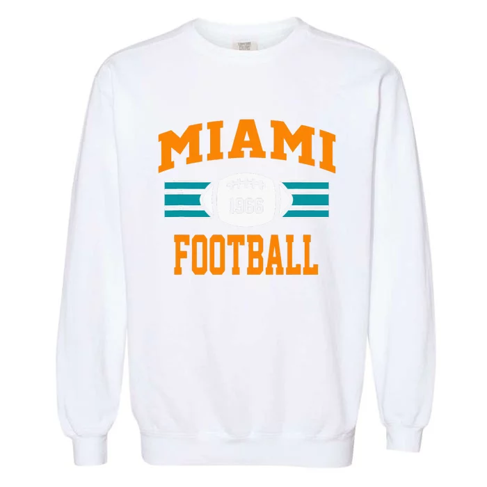 Miami Football Retro Sports Fan Gear Garment-Dyed Sweatshirt