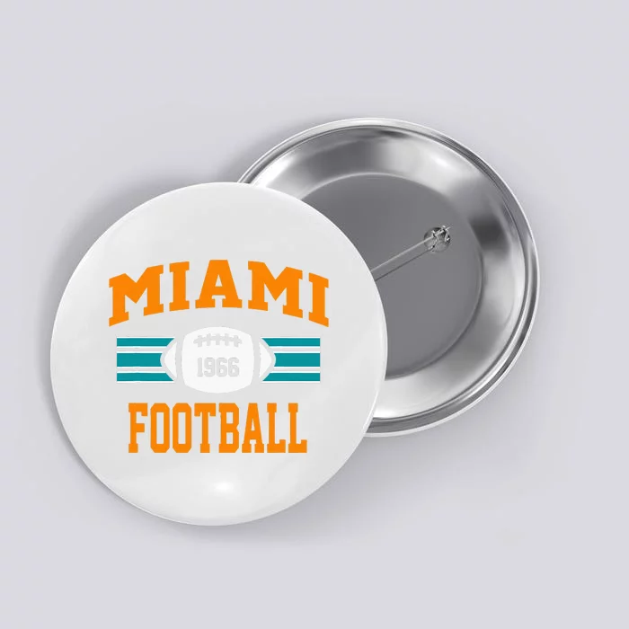 Miami Football Retro Sports Fan Gear Button