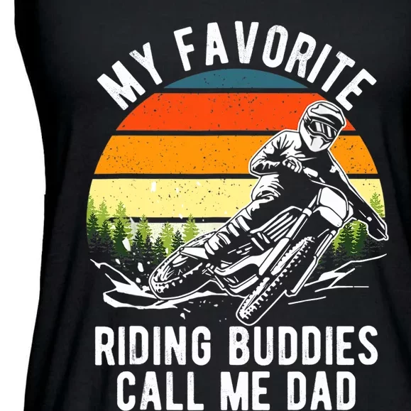 My Favorite Riding Buddies Call Me Dad Proud Of Father Ladies Essential Flowy Tank