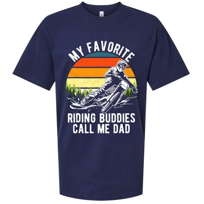 My Favorite Riding Buddies Call Me Dad Proud Of Father Sueded Cloud Jersey T-Shirt