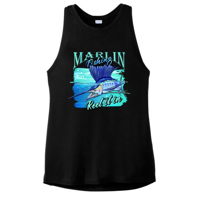 Marline Fishing Reel It In Ladies Tri-Blend Wicking Tank