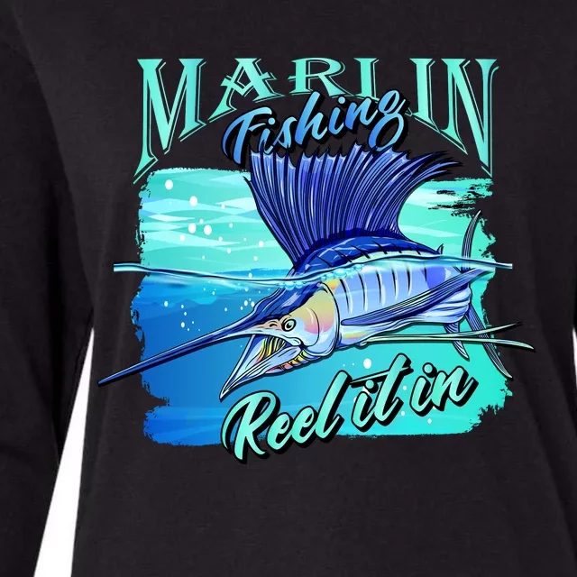 Marline Fishing Reel It In Womens Cotton Relaxed Long Sleeve T-Shirt