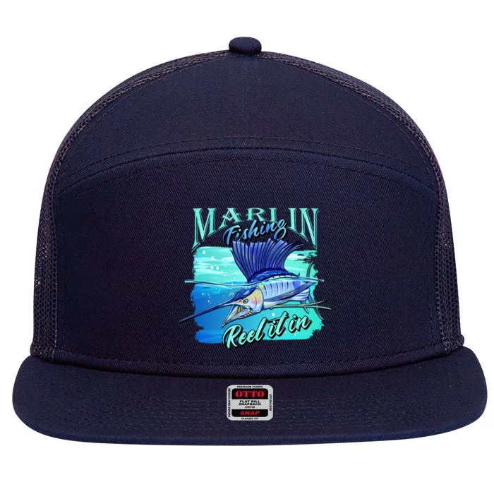 Marline Fishing Reel It In 7 Panel Mesh Trucker Snapback Hat