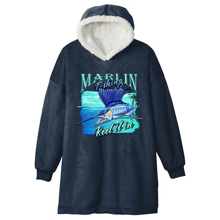 Marline Fishing Reel It In Hooded Wearable Blanket