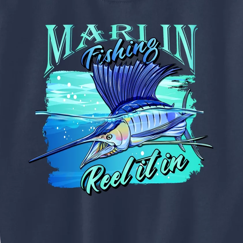 Marline Fishing Reel It In Kids Sweatshirt