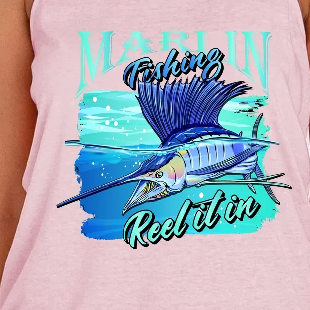 Marline Fishing Reel It In Women's Knotted Racerback Tank