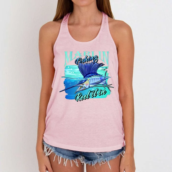 Marline Fishing Reel It In Women's Knotted Racerback Tank