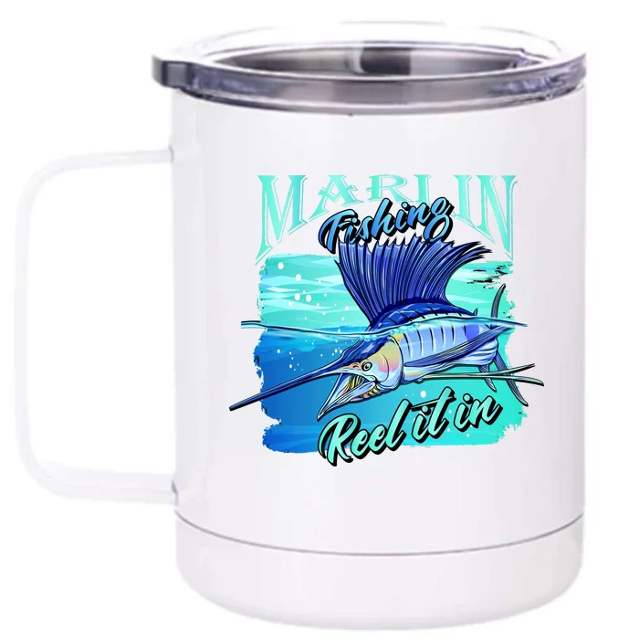 Marline Fishing Reel It In Front & Back 12oz Stainless Steel Tumbler Cup