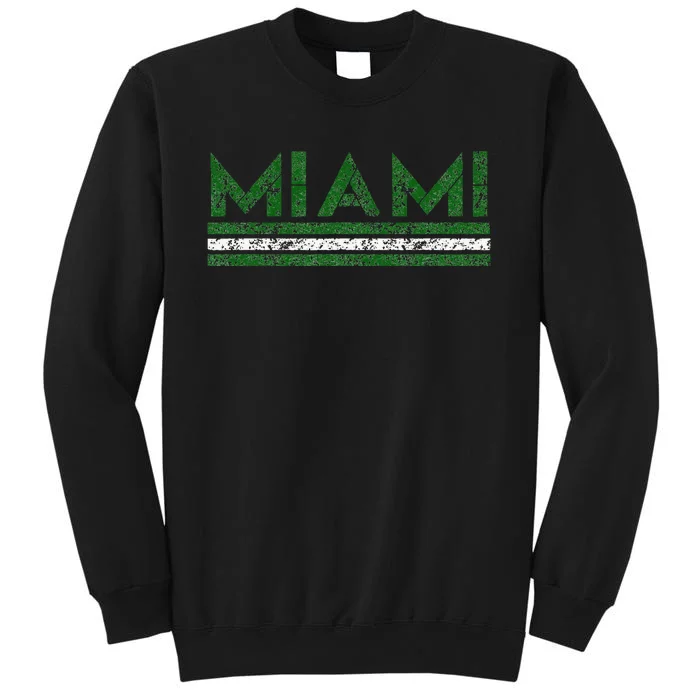 Miami Florida Retro Vintage Weathered Tall Sweatshirt