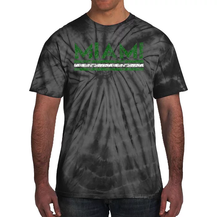 Miami Florida Retro Vintage Weathered Tie-Dye T-Shirt