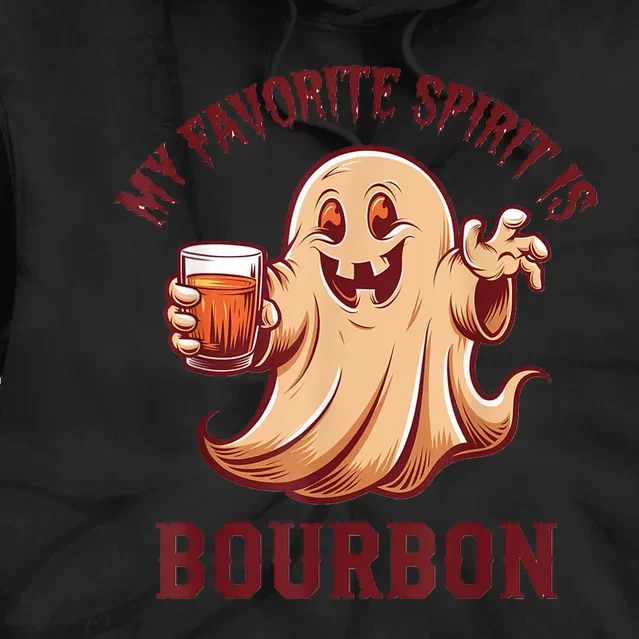 My Favorite Spirit Is Bourbon | Bourbon Lover Gifts Tie Dye Hoodie