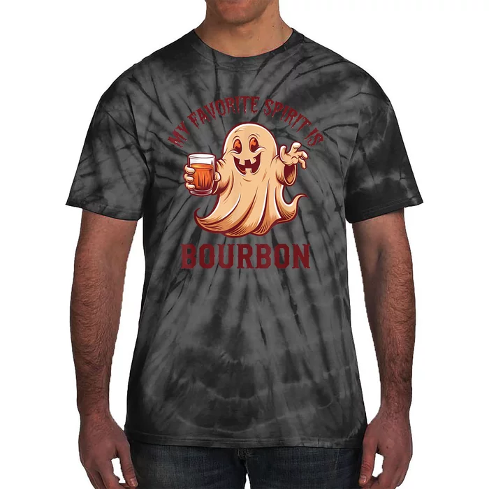 My Favorite Spirit Is Bourbon | Bourbon Lover Gifts Tie-Dye T-Shirt