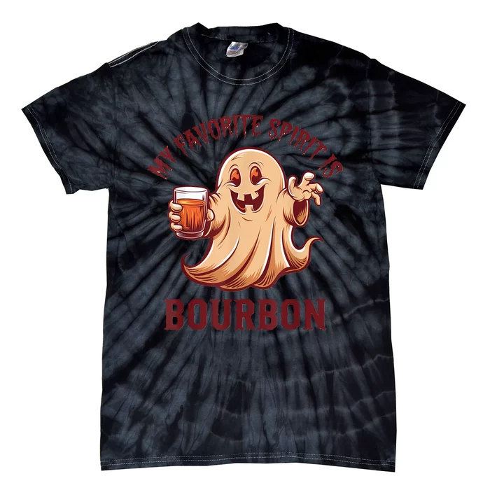 My Favorite Spirit Is Bourbon | Bourbon Lover Gifts Tie-Dye T-Shirt