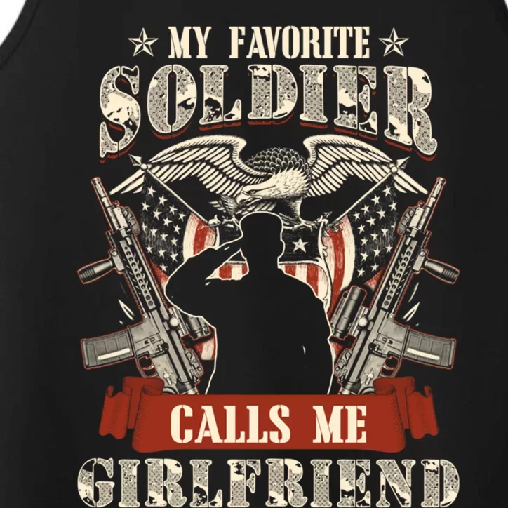 My Favorite Soldier Calls Me Friend Proud Army Family Meaningful Gift Performance Tank