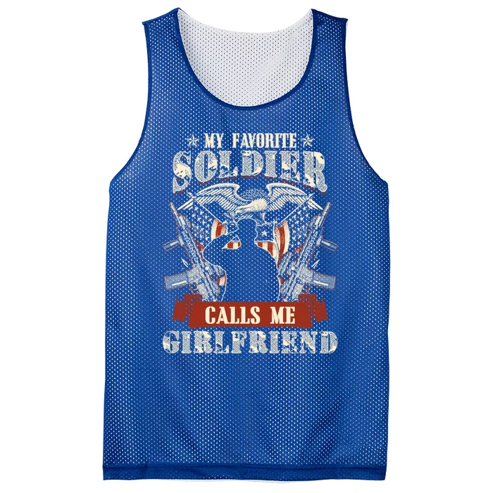 My Favorite Soldier Calls Me Friend Proud Army Family Meaningful Gift Mesh Reversible Basketball Jersey Tank