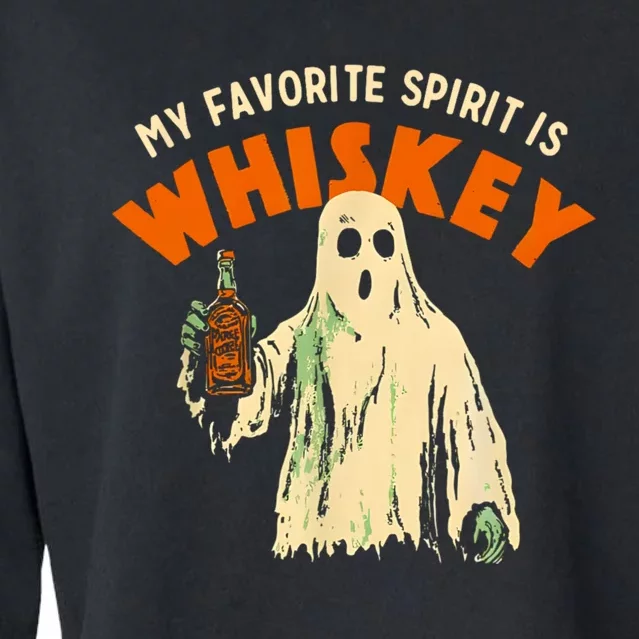 My Favorite Spirit Is Whiskey Cropped Pullover Crew