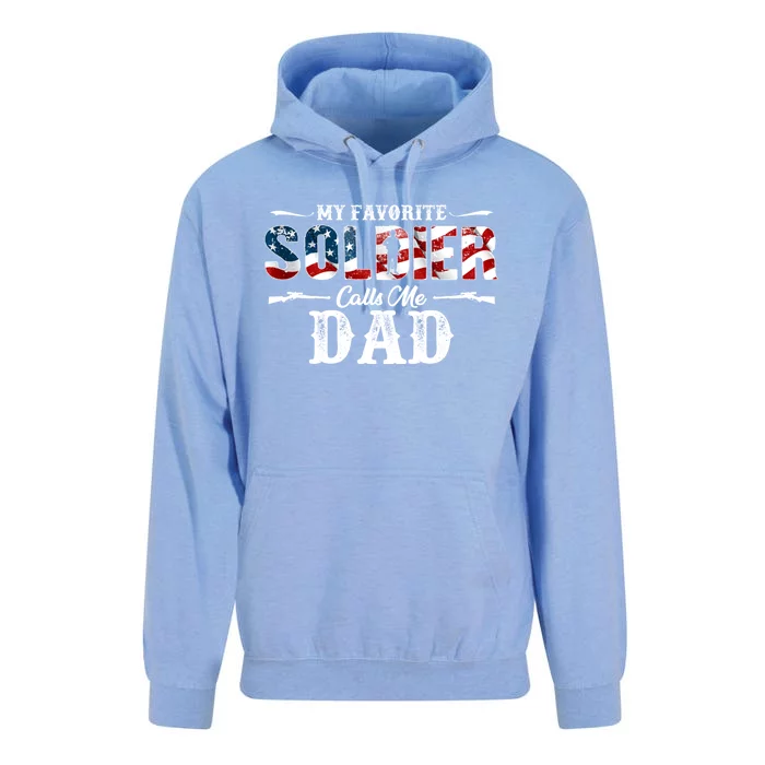 My Favorite Soldier Calls Me Dad Gift Fathers Day Gift Unisex Surf Hoodie