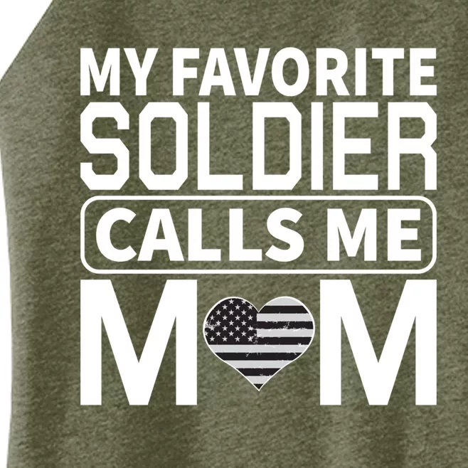 My Favorite Soldier Calls Me Mom Proud Army Mom Gift Women’s Perfect Tri Rocker Tank