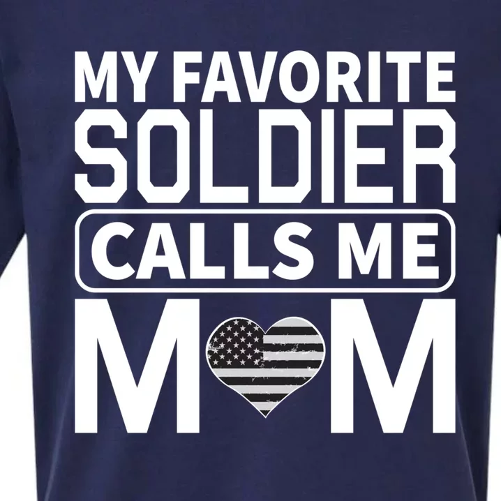 My Favorite Soldier Calls Me Mom Proud Army Mom Gift Sueded Cloud Jersey T-Shirt