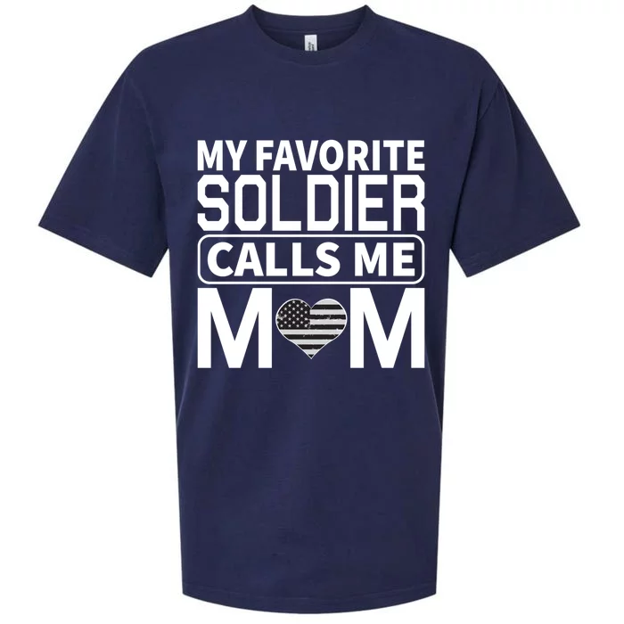 My Favorite Soldier Calls Me Mom Proud Army Mom Gift Sueded Cloud Jersey T-Shirt