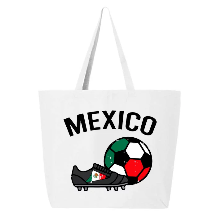 Mexico Flag Soccer Ball Shoes Football Fan 25L Jumbo Tote