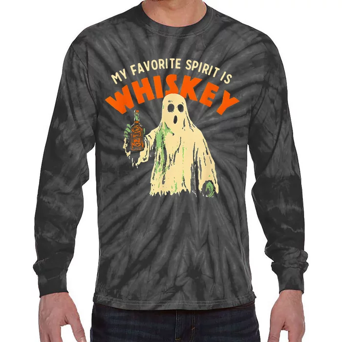 My Favorite Spirit Is Whiskey Tie-Dye Long Sleeve Shirt