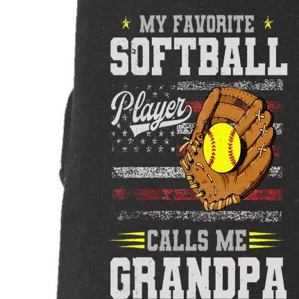 My Favorite Softball Player Calls Me Grandpa Father’S Day Doggie 3-End Fleece Hoodie