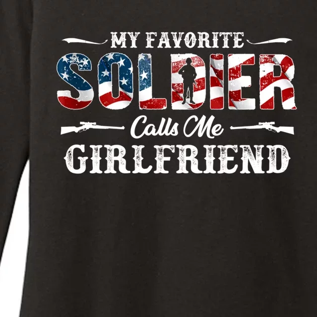 My Favorite Soldier Calls Me Girlfriend Gift Fathers Day Gift Womens CVC Long Sleeve Shirt