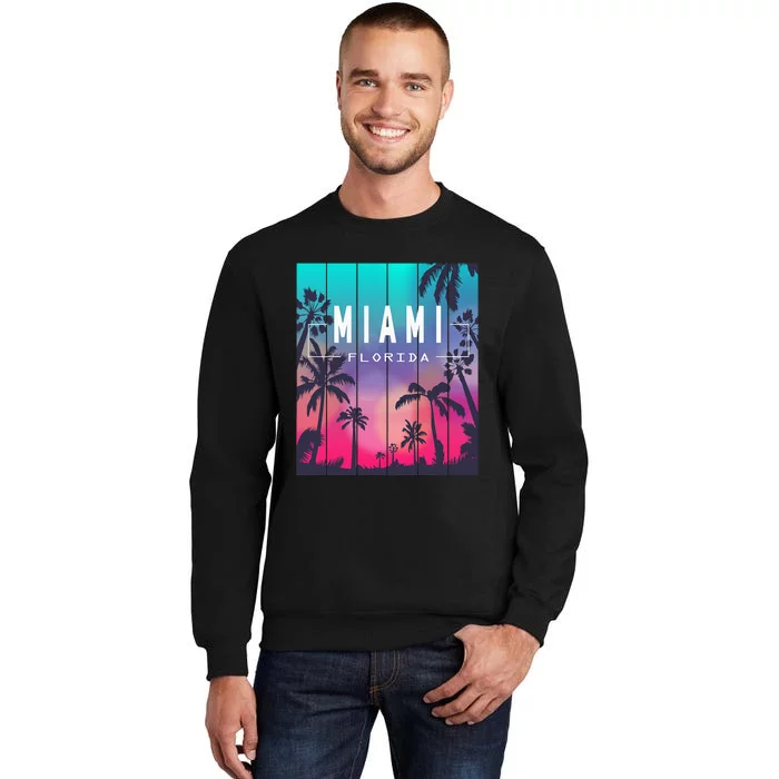 Miami Florida Sunset I Love Miami Beach Souvenir Sweatshirt