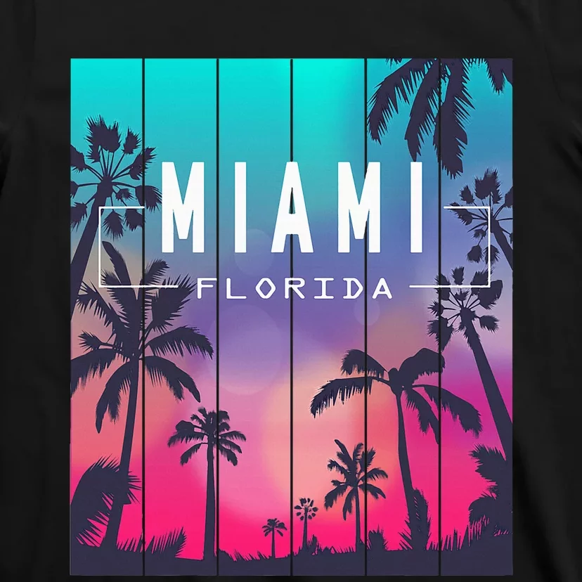 Miami Florida Sunset I Love Miami Beach Souvenir T-Shirt