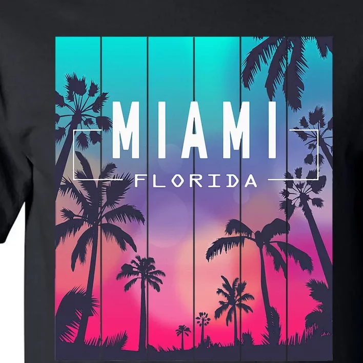 Miami Florida Sunset I Love Miami Beach Souvenir Tall T-Shirt