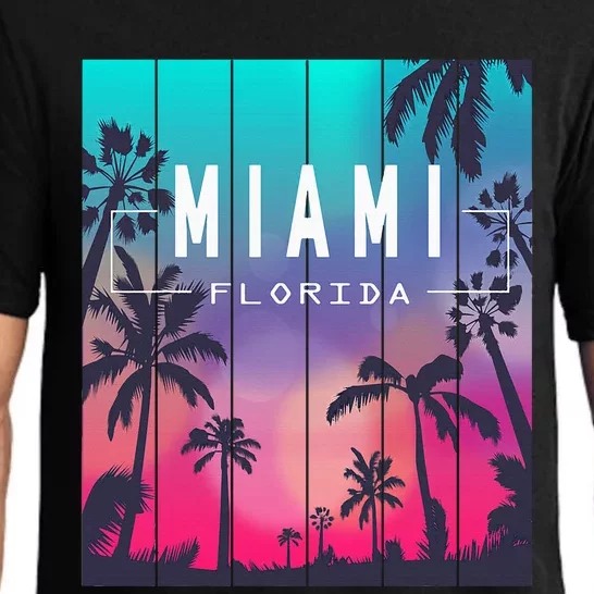 Miami Florida Sunset I Love Miami Beach Souvenir Pajama Set