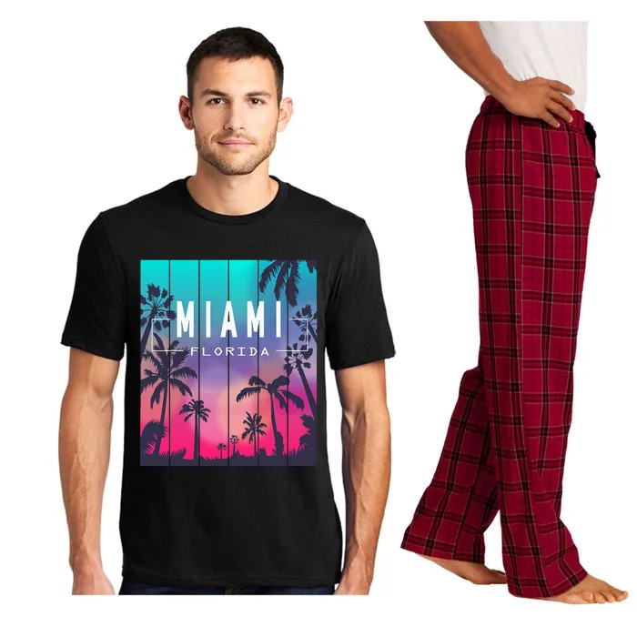 Miami Florida Sunset I Love Miami Beach Souvenir Pajama Set