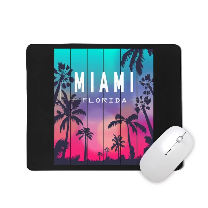 Miami Florida Sunset I Love Miami Beach Souvenir Mousepad