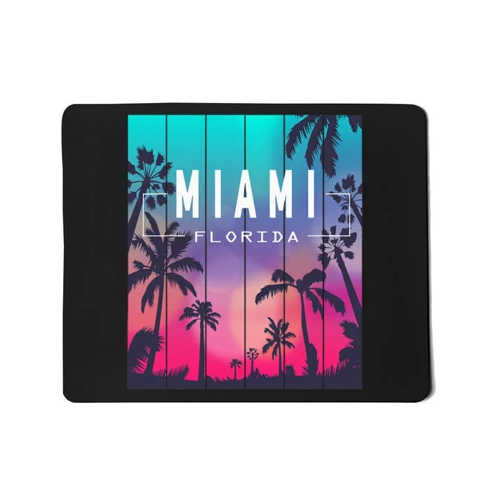 Miami Florida Sunset I Love Miami Beach Souvenir Mousepad