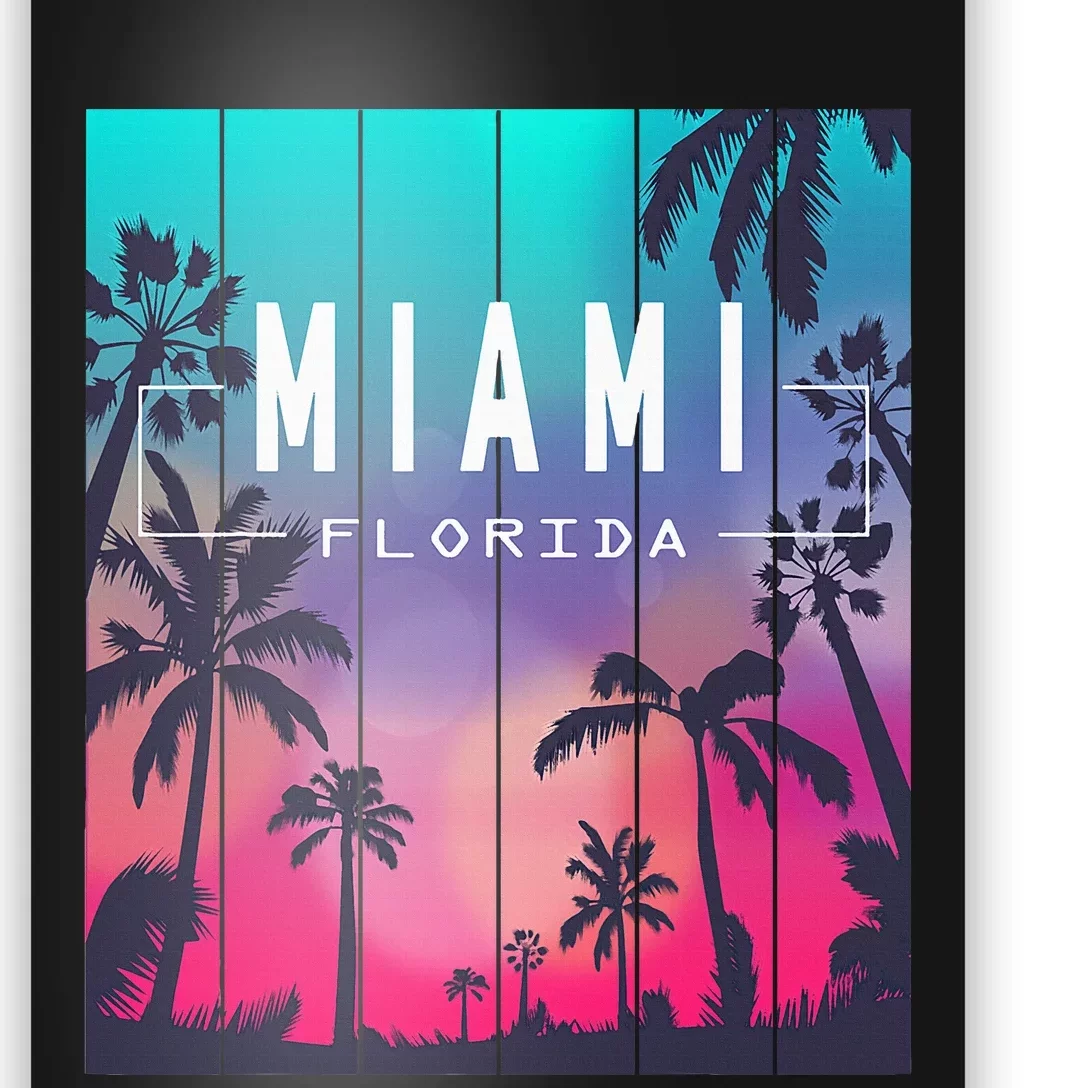 Miami Florida Sunset I Love Miami Beach Souvenir Poster