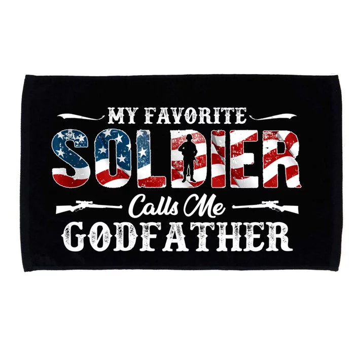 My Favorite Soldier Calls Me Godfather Gift Fathers Day Gift Microfiber Hand Towel