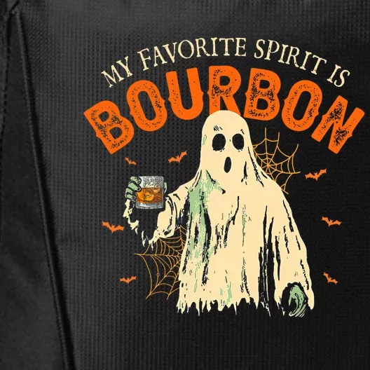 My Favorite Spirit Is Bourbon Funny Ghost Halloween Costume City Backpack