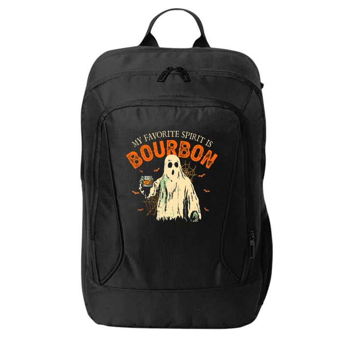 My Favorite Spirit Is Bourbon Funny Ghost Halloween Costume City Backpack