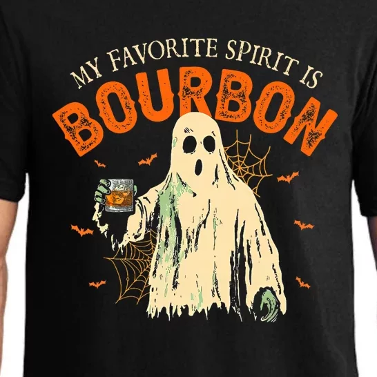 My Favorite Spirit Is Bourbon Funny Ghost Halloween Costume Pajama Set