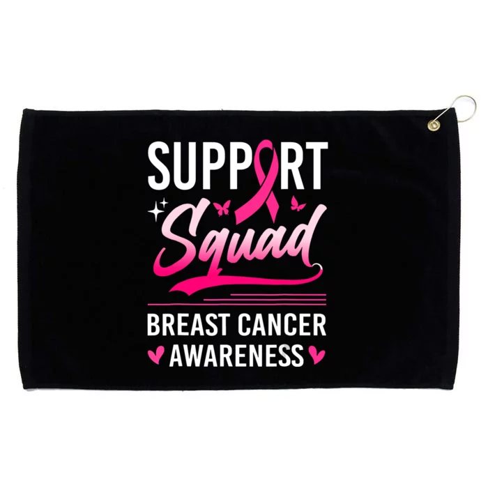 Matching Family Support Squad Breast Cancer Awareness Month Gift Grommeted Golf Towel