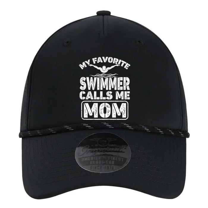 My Favorite Swimmer Calls Me Mom Funny Swimming Mom Gift Performance The Dyno Cap