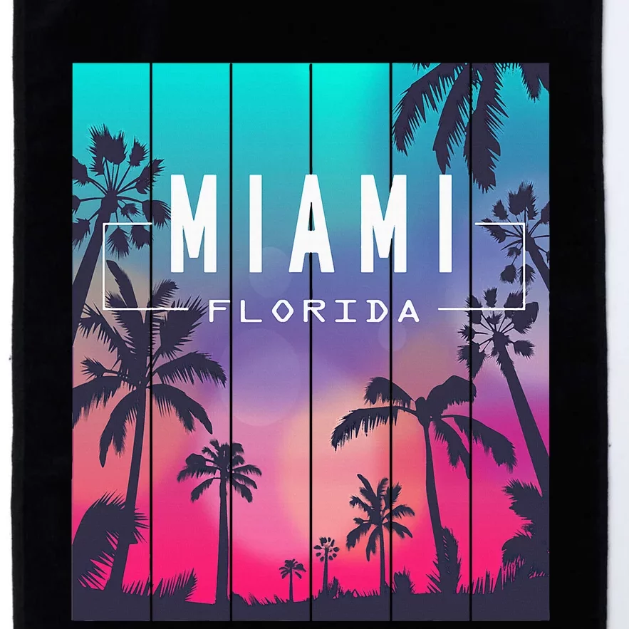 Miami Florida Sunset I Love Miami Beach Souvenir Platinum Collection Golf Towel