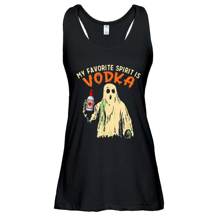 My Favorite Spirit Is Vodka Funny Halloween Party Adult Ladies Essential Flowy Tank