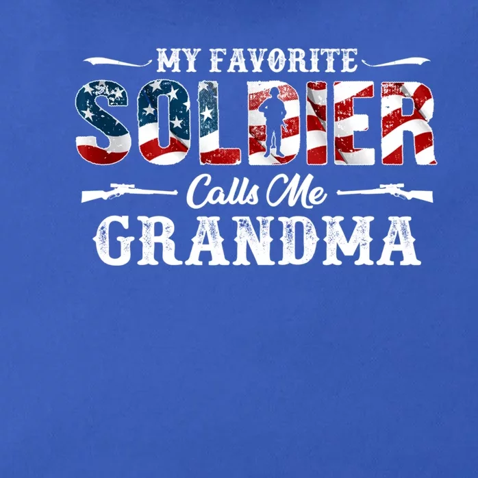 My Favorite Soldier Calls Me Grandma Gift Fathers Day Gift Zip Tote Bag