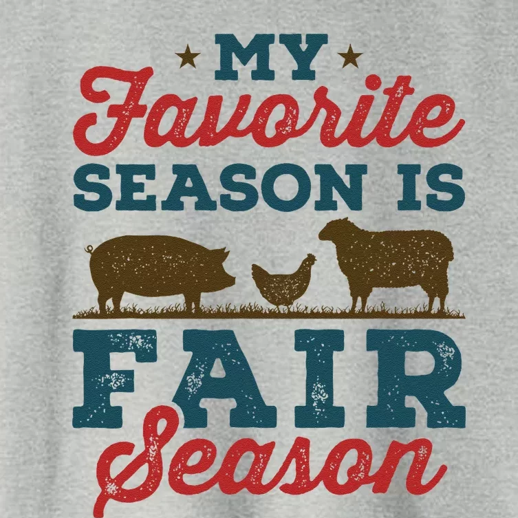 My Favorite Season Is Fair Season State County Fair Women's Crop Top Tee