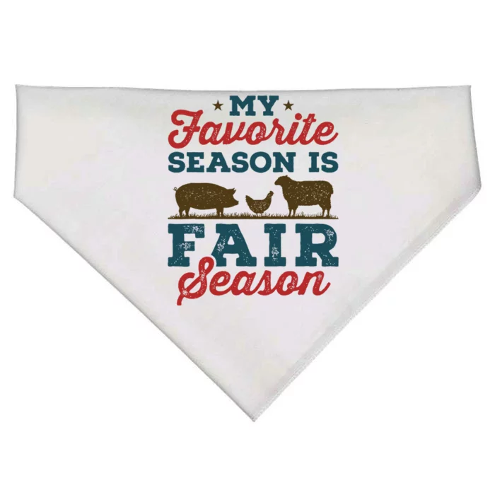 My Favorite Season Is Fair Season State County Fair USA-Made Doggie Bandana