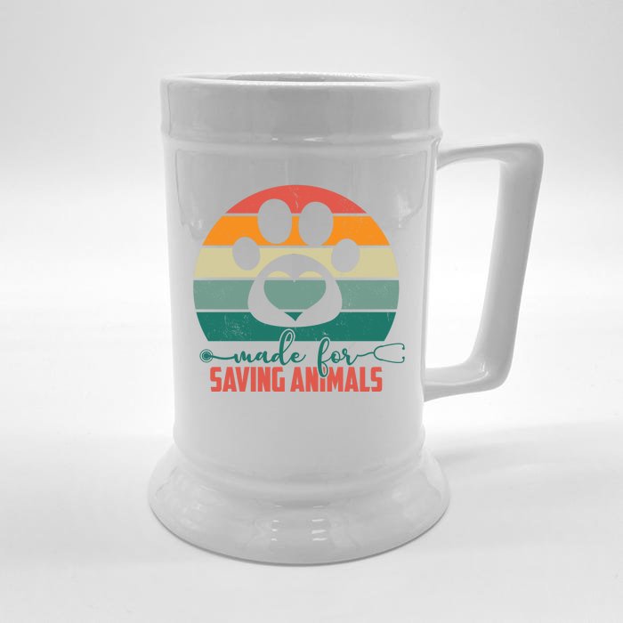 Made For Saving Animals Veterinarian Front & Back Beer Stein