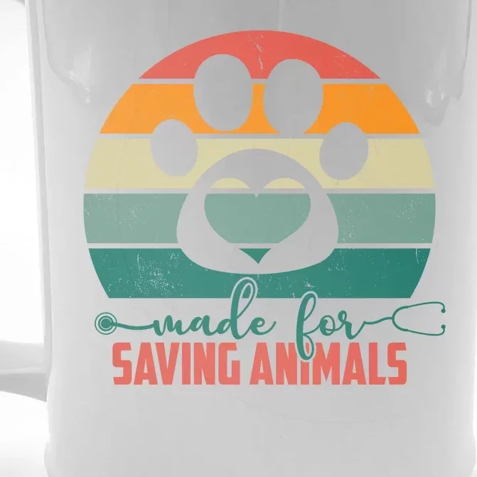 Made For Saving Animals Veterinarian Front & Back Beer Stein