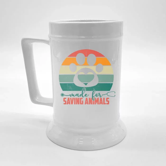 Made For Saving Animals Veterinarian Front & Back Beer Stein